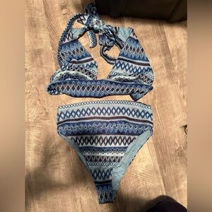 Beach Riot Blue Patterned Bikini